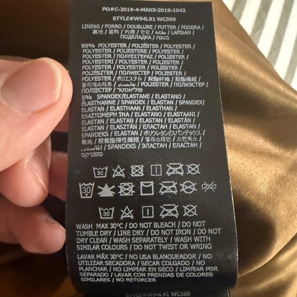 Guess Teddy Coat Brown Long Faux Sherling Double Breasted Size Large - Picture 8 of 8